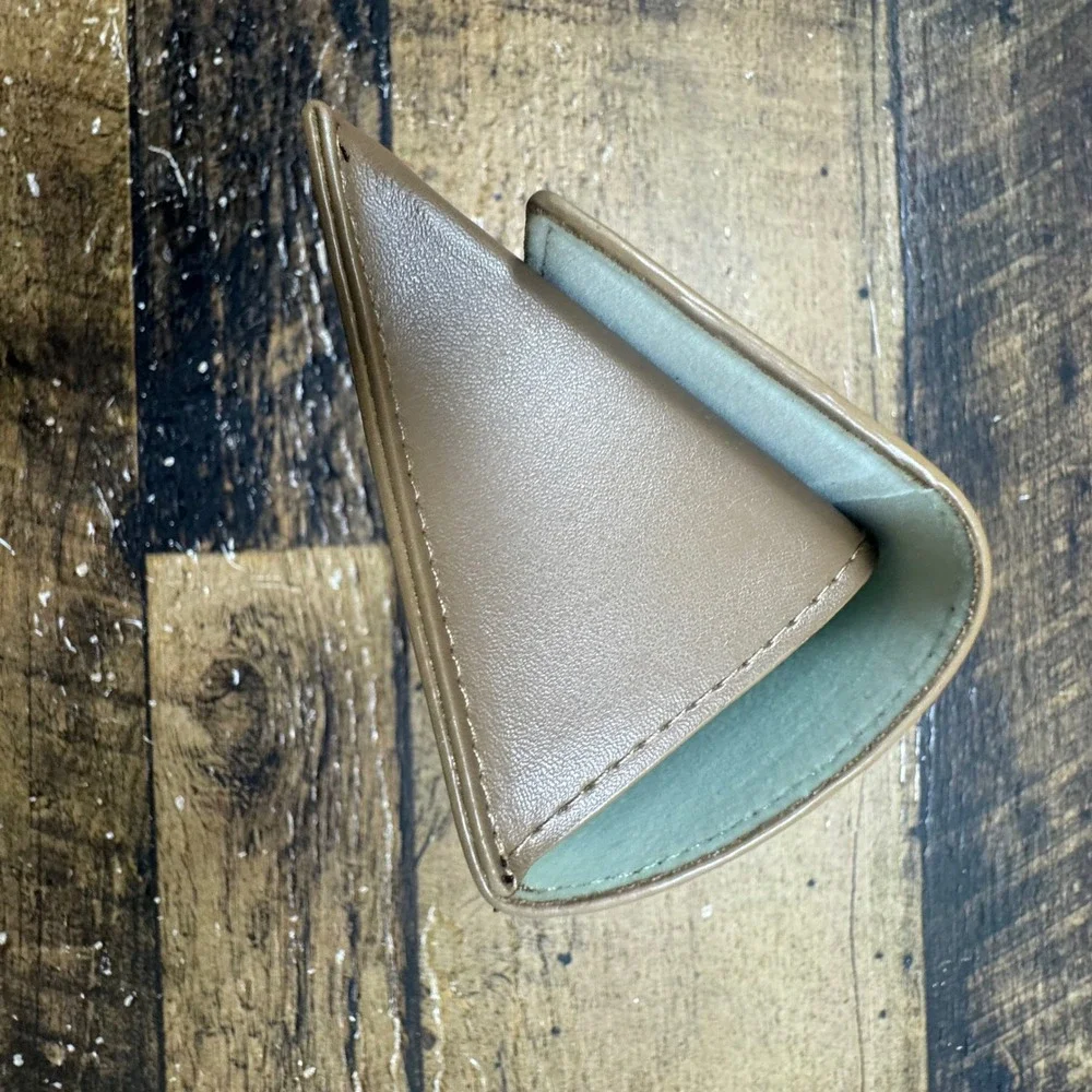 Burberry London England Brown Leather Triangle Sunglasses Case Eyewear Protector